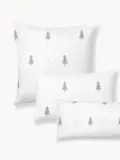 Westwing Collection Наволочка X-mas Tree из фланели, белая и бежевая — фото 7