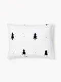Westwing Collection Наволочка X-mas Tree из фланели, белая и чёрная — фото 2