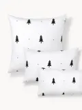 Westwing Collection Наволочка X-mas Tree из фланели, белая и чёрная — фото 7