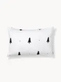 Westwing Collection Наволочка X-mas Tree из фланели, белая и чёрная — фото 8