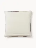 Westwing Collection Наволочка декоративная Jasper на молнии из смеси шёлка и хлопка, 45х45 см, серо-коричневая, бежевая, молочно-белая — фото 7