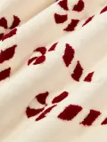 Westwing Collection Наволочка декоративная Darva на молнии из хлопкового бархата, 50х50 см, кремово-белая с красным — фото 5