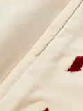 Westwing Collection Наволочка декоративная Darva на молнии из хлопкового бархата, 50х50 см, кремово-белая с красным — фото 6
