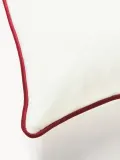 Westwing Collection Подушка декоративная Rosaline с несъёмным чехлом из хлопкового бархата, кремово-белая — фото 5