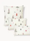 Westwing Collection Наволочка Pine, белая с красным и зелёным — фото 1