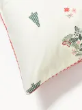 Westwing Collection Наволочка Pine, белая с красным и зелёным — фото 2