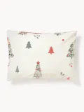 Westwing Collection Наволочка Pine, белая с красным и зелёным — фото 8