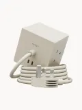 AVOLT Удлинитель Square 1 с USB-C, кабель 180 см, светло-бежевый с серебристым — фото 6