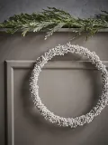 House Doctor Украшение новогоднее Winter в виде венка, диаметр 23 см, молочно-белый — фото 4