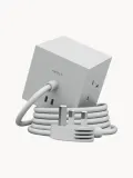 AVOLT Удлинитель Square 1 с USB-C, кабель 180 см, светло-серый — фото 4