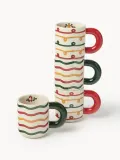 Westwing Collection Набор рождественских кружек Cutemas из фарфора, 4 предмета, 380 мл — фото 7