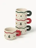 Westwing Collection Набор рождественских кружек Cutemas из фарфора, 4 предмета, 260 мл — фото 4