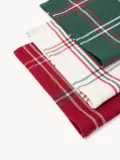 Westwing Collection Салфетка сервировочная Aster из хлопка, набор 4 шт, расцветка тёмно-зелёный, красный, белый — фото 5