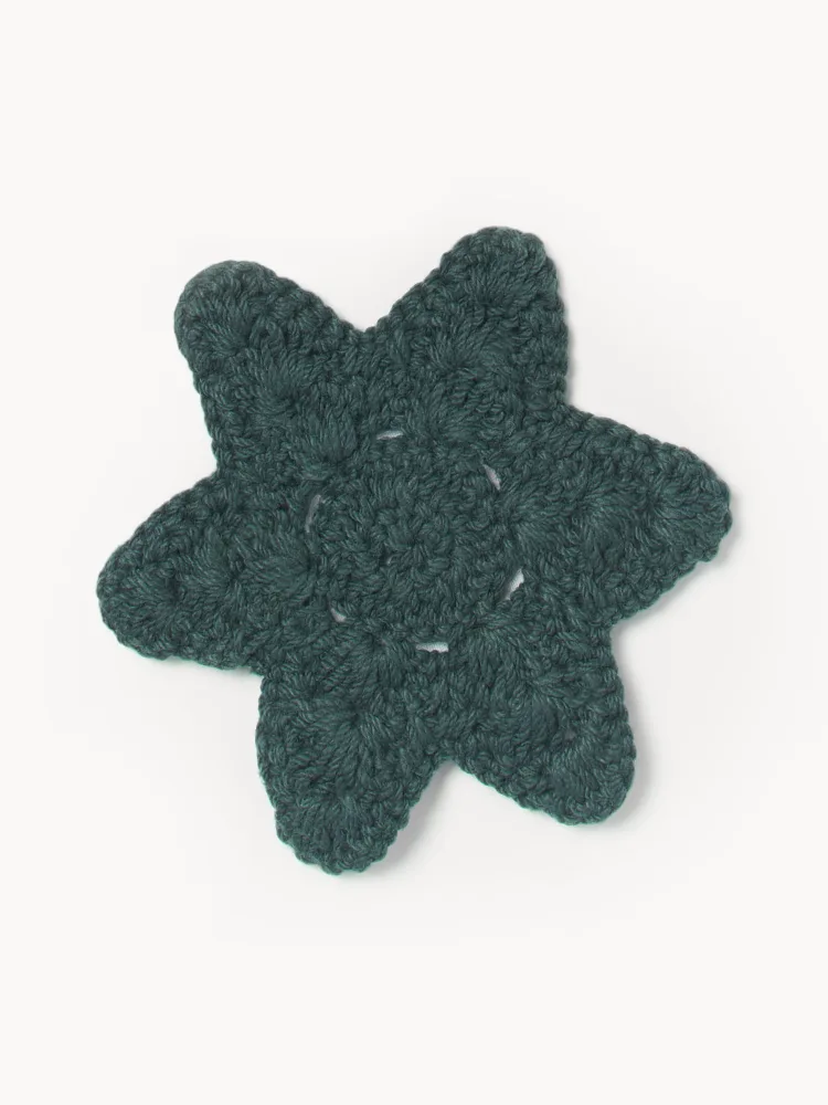 Westwing Collection Подставки Starla из хлопка, тёмно-зелёные