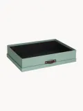 Bigso Box of Sweden Коробка для хранения документов Sverker, 44 x 31 x 9 см, шалфейно-зелёная, чёрная — фото 3