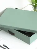 Bigso Box of Sweden Коробка для хранения документов Sverker, 44 x 31 x 9 см, шалфейно-зелёная, чёрная — фото 6