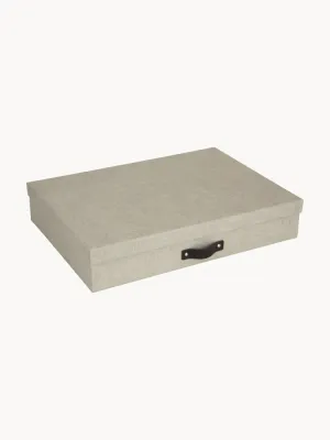 Bigso Box of Sweden Коробка для хранения документов Sverker, 44 x 31 x 9 см, бежевая, чёрная