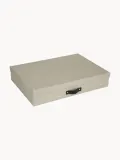 Bigso Box of Sweden Коробка для хранения документов Sverker, 44 x 31 x 9 см, бежевая, чёрная — фото 1