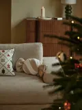 Westwing Collection Подушка декоративная Sweety, светло-бежевая с белым — фото 4