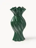 Westwing Collection Ваза Sweety из глазурованной каменной керамики, 30 см, тёмно-зелёная глянцевая — фото 1