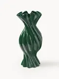 Westwing Collection Ваза Sweety из глазурованной каменной керамики, 40 см, тёмно-зелёная глянцевая — фото 1