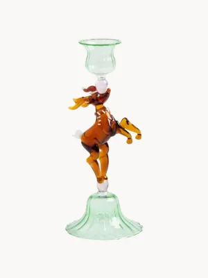&klevering Подсвечник из выдувного стекла Reindeer, высота 19 см