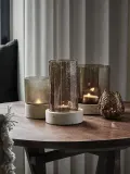 House Doctor Подсвечник Rivo из стекла и травертина, высота 22 см — фото 5