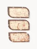 Westwing Collection Поднос декоративный Maba из мрамора, 40х20 см, высота 4 см, бордовый, кремово-белый и персиковый — фото 6
