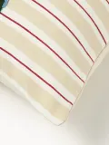 Westwing Collection Наволочка декоративная Talvi из хлопка с вышивкой, бежевая с красным и молочно-белым — фото 3