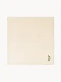 Westwing Collection Салфетка сервировочная Torry с праздничной вышивкой, набор 4 шт, светло-бежевая с зелёной вышивкой — фото 3