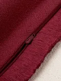 Westwing Collection Наволочка декоративная двусторонная с бахромой Viona, 30х50 см, молочно-белый, бордовый — фото 4