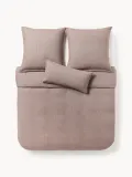 Westwing Collection Пододеяльник Wanda фланелевый с узором ёлочка, нугатовый — фото 5
