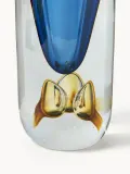 Westwing Collection Ваза Tyron из выдувного стекла, высота 33 см, диаметр 14 см, синяя с терракотовым — фото 2