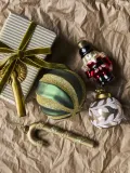 House Doctor Ёлочное украшение Swirl, зелёный, оттенки золотого — фото 4
