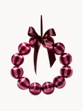 Vondels Украшение новогоднее Baubles в виде венка, розовый с бордовым — фото 1