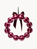 Vondels Украшение новогоднее Baubles в виде венка, розовый с бордовым — фото 2