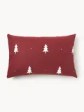 Westwing Collection Наволочка X-mas Tree, бордовая с белым — фото 4