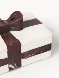Westwing Collection Шкатулка Cutemas из мрамора, 19 x 12 x 10 см, белая, бордовый мрамор — фото 3