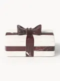 Westwing Collection Шкатулка Cutemas из мрамора, 19 x 12 x 10 см, белая, бордовый мрамор — фото 7