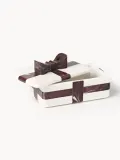 Westwing Collection Шкатулка Cutemas из мрамора, 19 x 12 x 10 см, белая, бордовый мрамор — фото 8