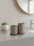 Zone Denmark Набор для ванной комнаты Ume из каменной керамики, 3 предмета, нугатовый — фото 2