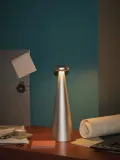 Alessi Настольный светильник Bedin серебристый — фото 4