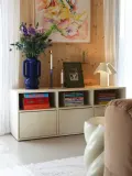 &klevering Подсвечник Salto из боросиликатного стекла, высота 23 см, синий с зелёным и прозрачным — фото 4