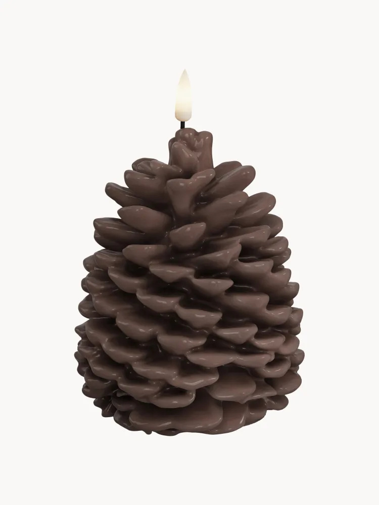 Deluxe Home Art Свеча светодиодная Pine Cone из воска, высота 13 см