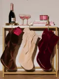 Vondels Носок для подарков Santa's Favorite, тёмно-коричневый с золотистым — фото 2