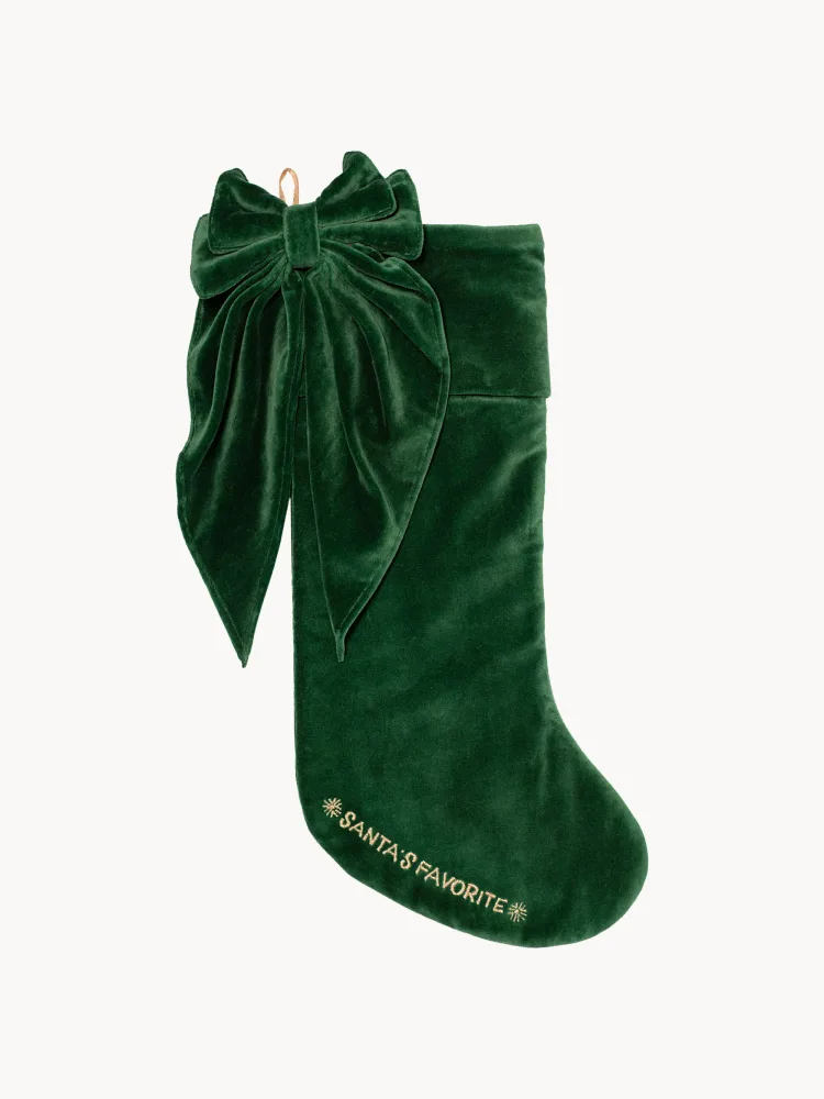 Vondels Носок для подарков Santa's Favorite, тёмно-зелёный с золотистым
