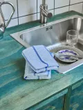 House Doctor Комплект кухонных полотенец Rena, 2 шт., 30х30 см, в синих оттенках — фото 3