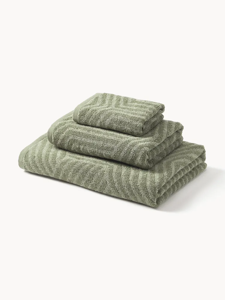 Westwing Collection Полотенце Fatu, комплект, оливковый