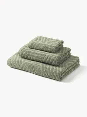 Westwing Collection Полотенце Fatu, комплект, оливковый