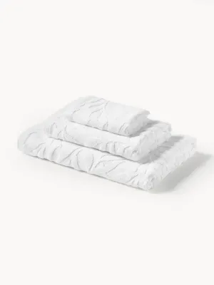 Westwing Collection Полотенце Leaf, комплект, белый